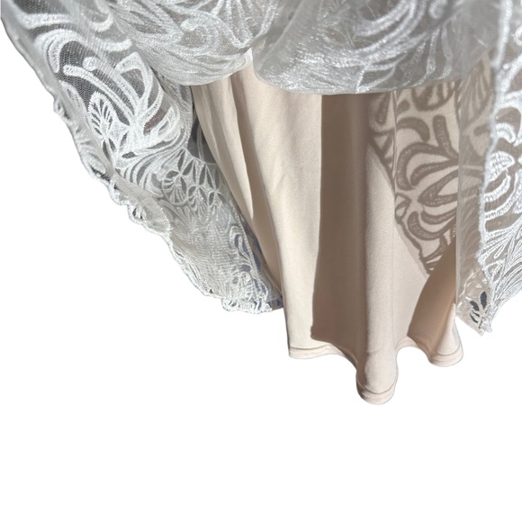 TADASHI SHOJI bridal ivory dress NWT size 4. Absolutely gorgeous. - Picture 5 of 16